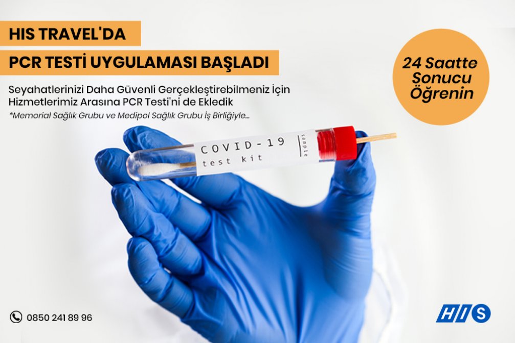 HIS Travel'da PCR Testi Uygulaması Başladı!